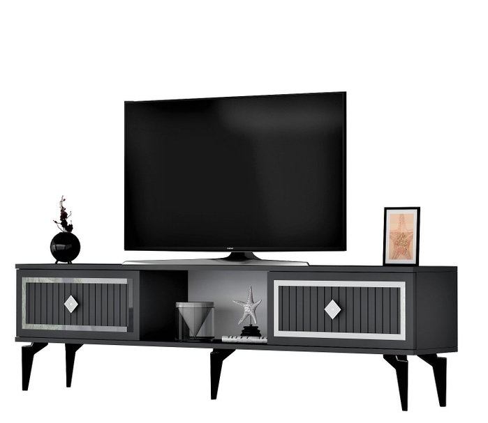 Hanah Home Soporte para TV Antracita y Plata Hanah Home Soporte para TV Antracita y Plata
